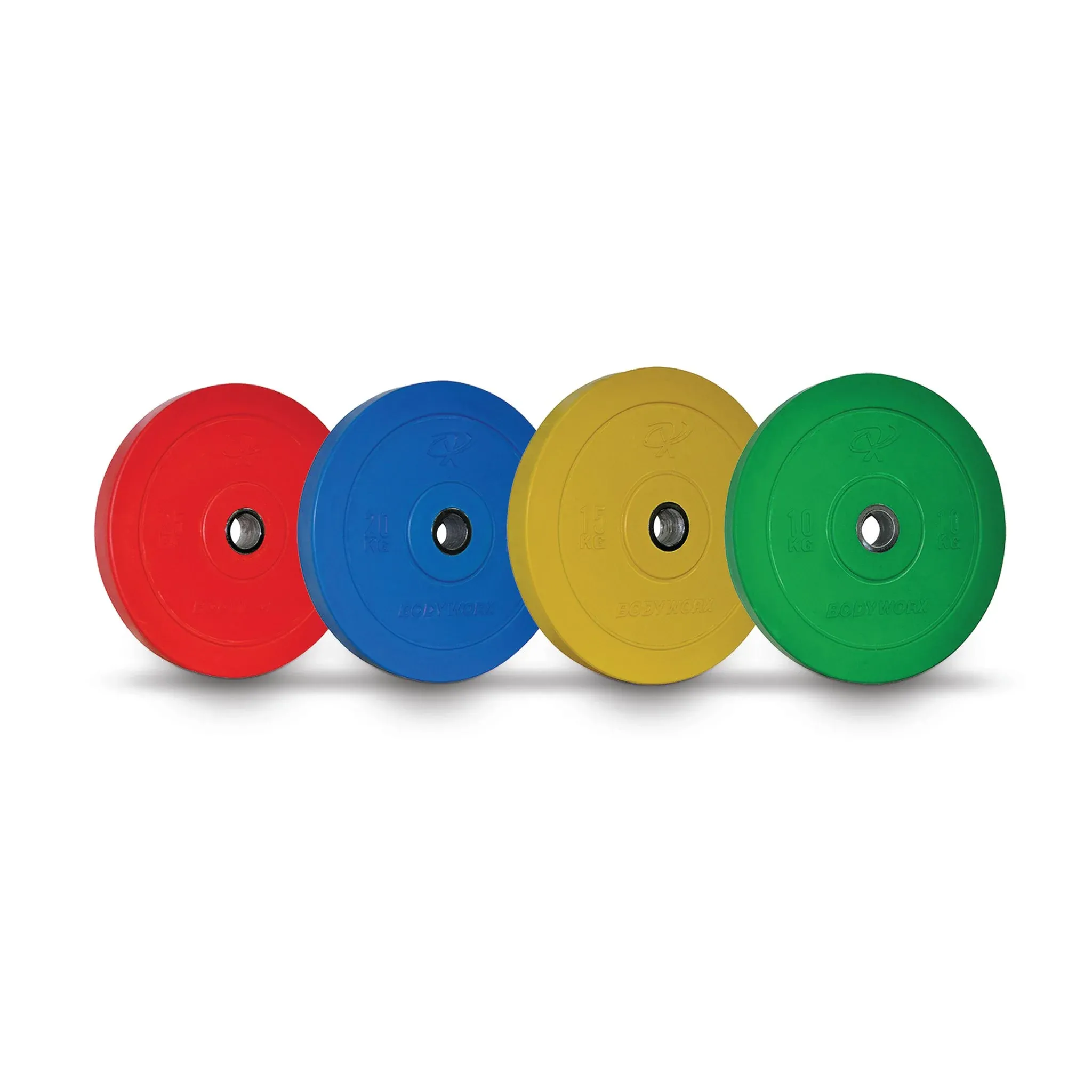 Bodyworx Rubber Coloured Olympic Bumper Plates - 10kg - Image 2