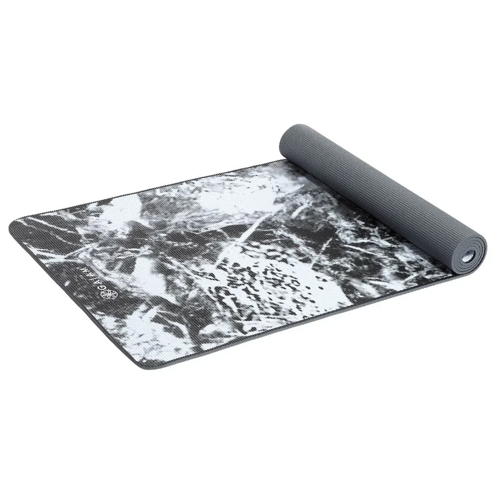 Gaiam Performance Premium Support 6mm Yoga Mat Dark Marble - Image 2